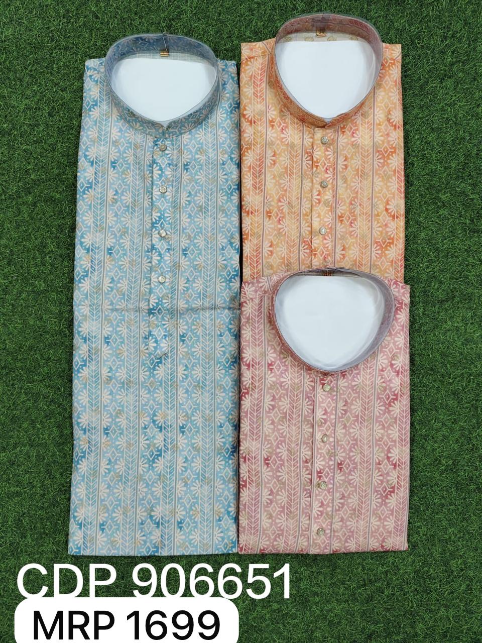 Men Kurta Pyjama Set (36-42 4 Pcs)