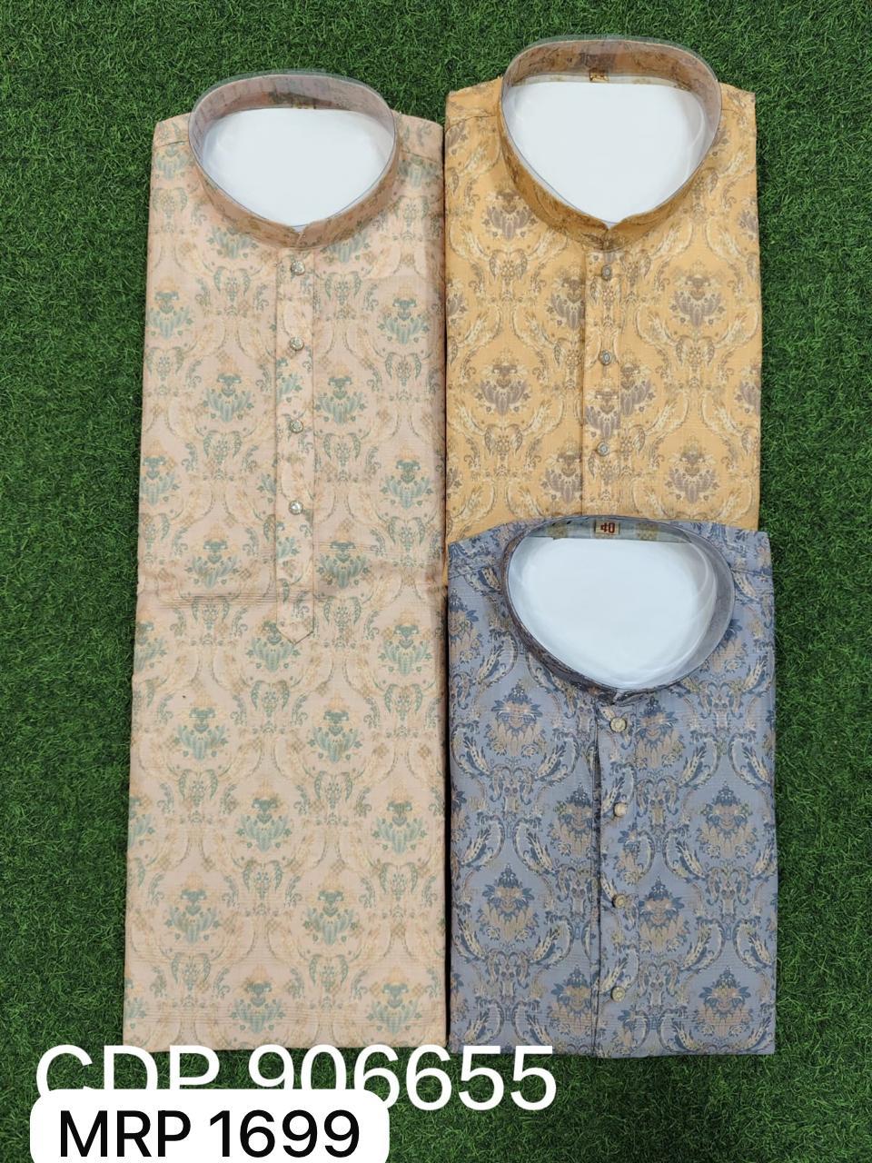 Men Kurta Pyjama Set (36-42 4 Pcs)