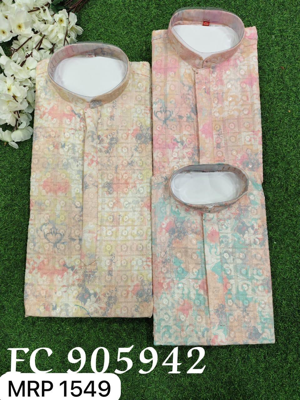 Men Kurta Pyjama Set (36-42 4 Pcs)